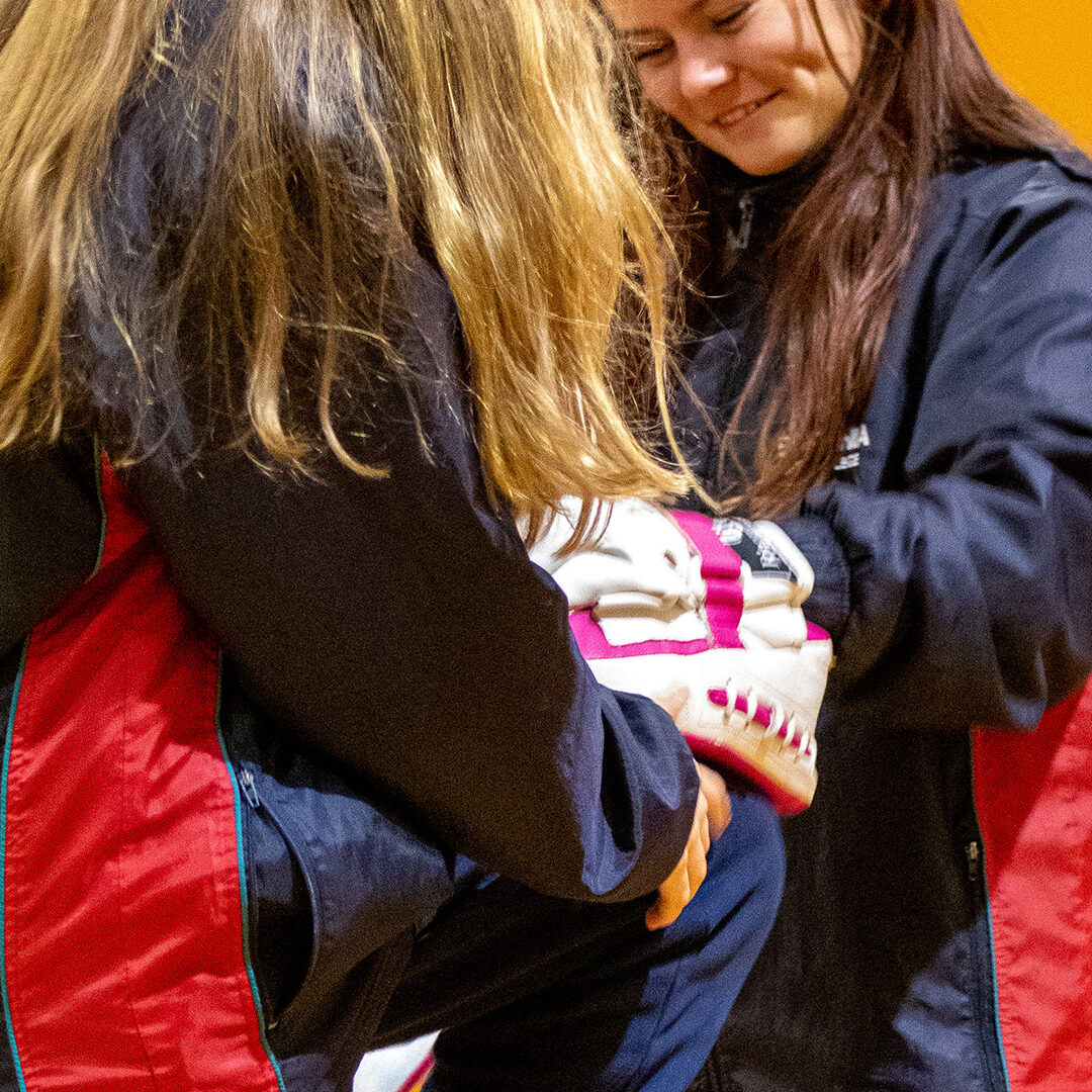 Self-Defence-Female-student-performing-knee-strike