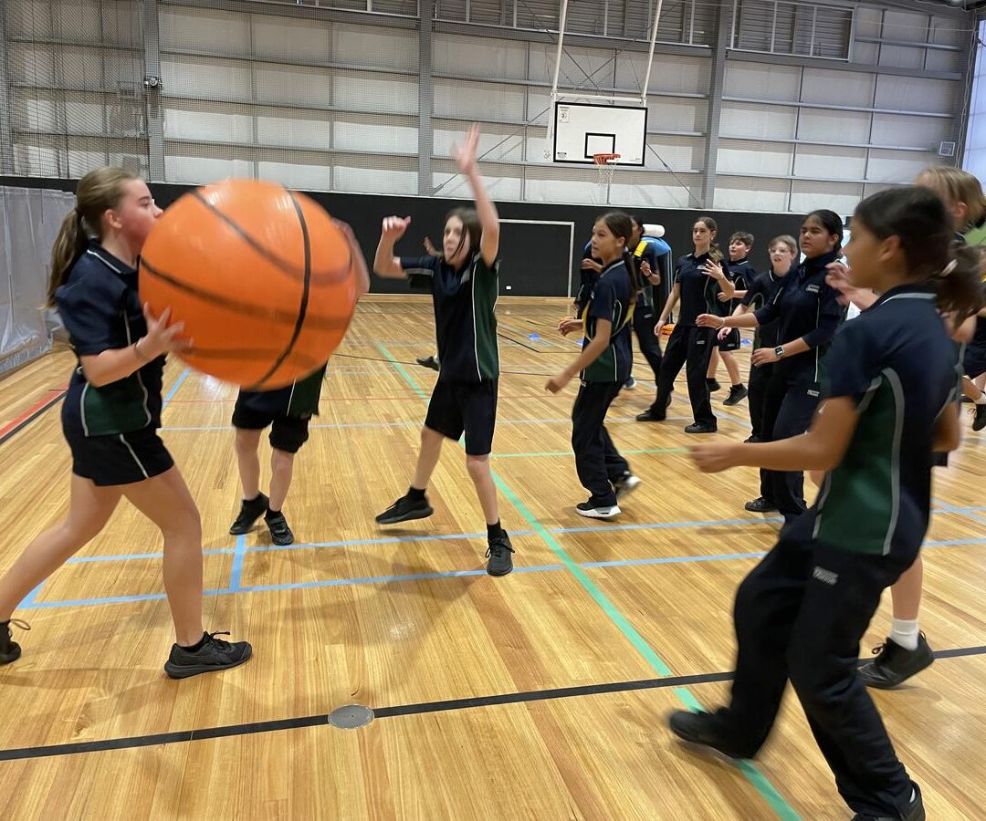 Oberon High School 2025, Basketball Activities, Giant Basketball (1)