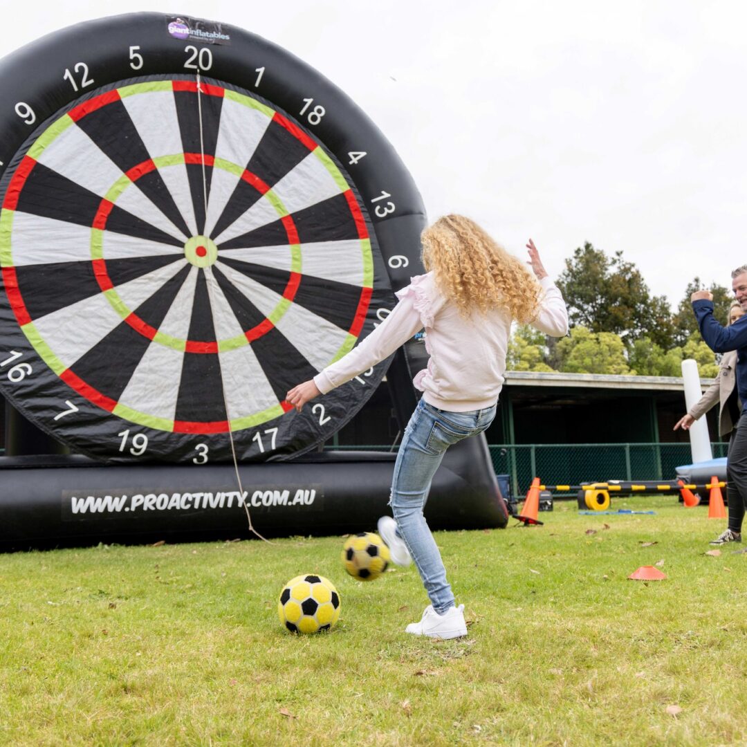 Caravan Industry Victoria, Giant Inflatable Dartboard, Soccer Darts (1) (1)